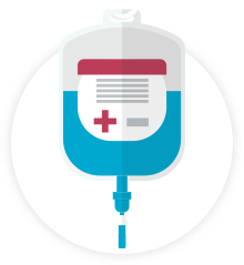 Illustration of an infusion (IV) drip bag 